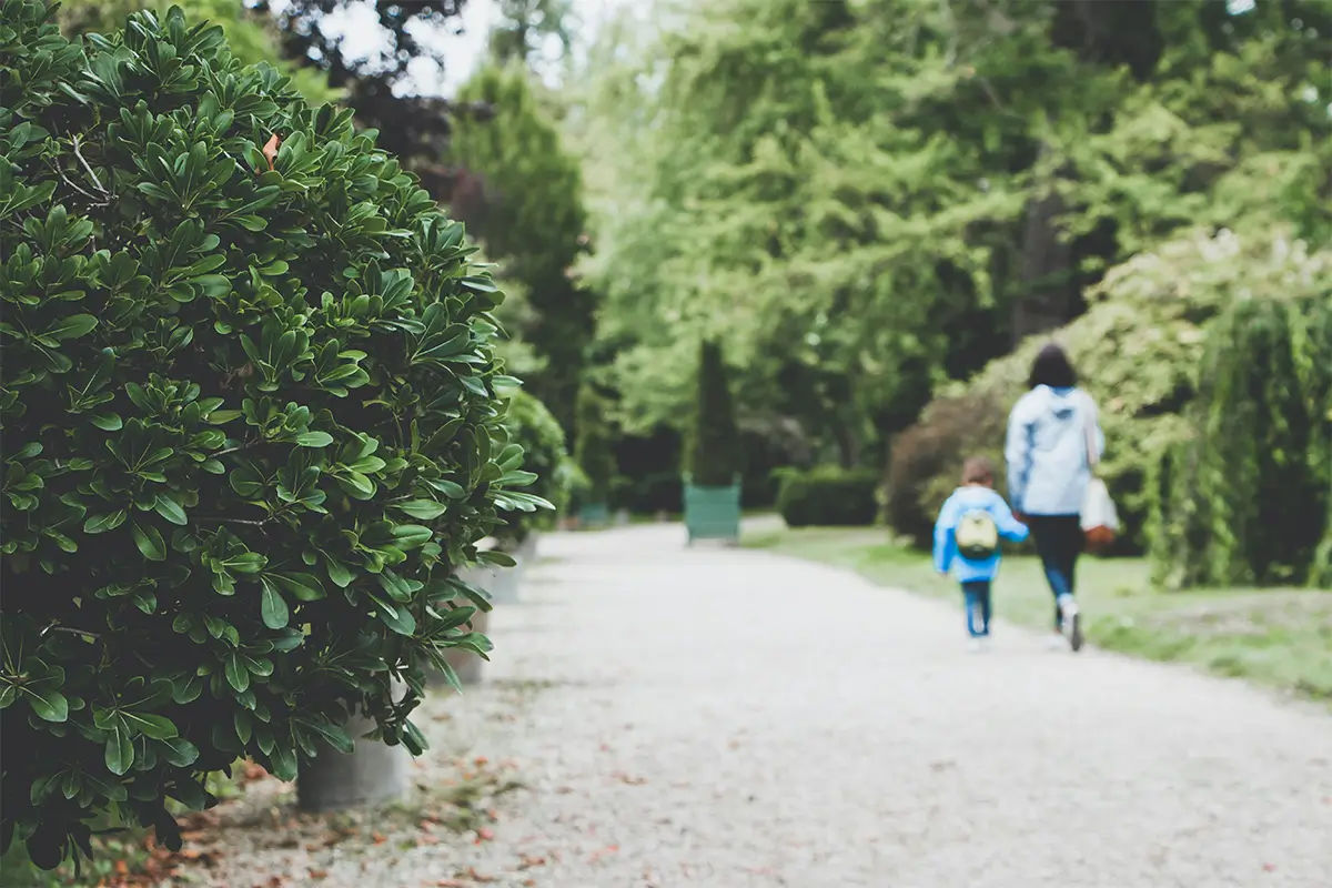 How to Get Child Care - Child Care Inc A child and parent walking hand-in-hand outdoors