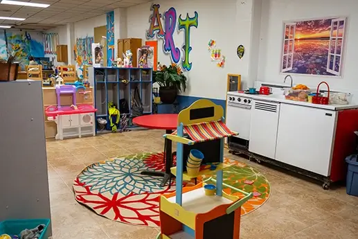 Play area at child care center
